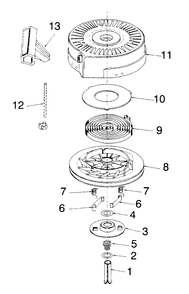 Recoil Starter No. 590652 (Model 38170 Only) Diagram and Parts List for 38175 4900001 - 4999999 Toro Snow Blower