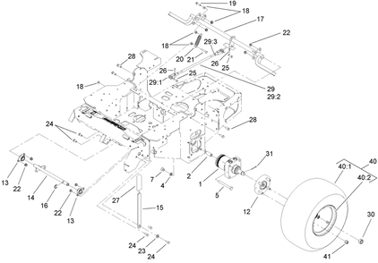 Part Location Diagram of 1-543396 Toro Wheel And Tire Assembly