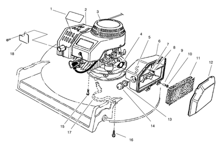 Engine Assembly Diagram and Parts List for 22045 8900001 - 8999999 Toro Lawn Mower
