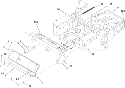 Part Location Diagram of 103-1997 Toro Decal-Top Console