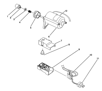 Starter Motor Assembly (Model No. 38175 Only) Diagram and Parts List for 38175 2000001 - 2999999 Toro Snow Blower
