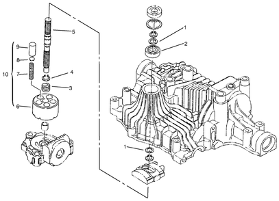 Pump Shaft Diagram and Parts List for 72102 7900001 - 7999999 Toro Lawn Tractor
