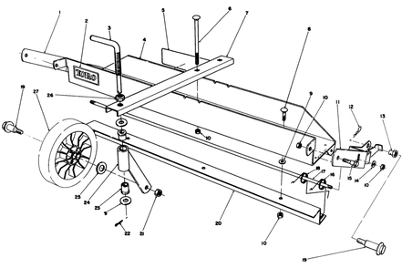Dethatcher Kit Model No. 59126 (Optional) Diagram and Parts List for 20629C 7000001 - 7999999 Toro Lawn Mower