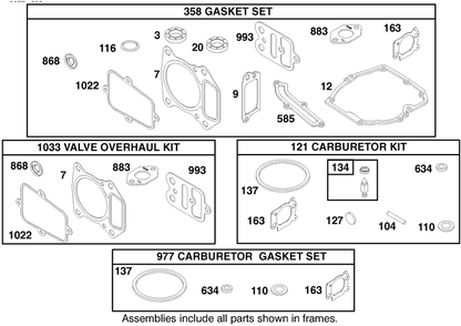 Engine Gts-200 Diagram and Parts List for 20786 9900001 - 9999999 Toro Lawn Mower