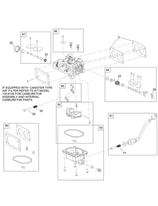 Carburetor Assembly Diagram and Parts List for 75760W 407200000 - 410299999 Toro Lawn Tractor