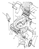 Housing Assembly Diagram and Parts List for 27500 2000001-2999999 - 1992 Toro Lawn Mower