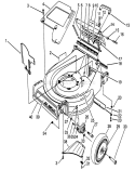 Housing Assembly Diagram and Parts List for 27501 2000001-2999999 - 1992 Toro Lawn Mower