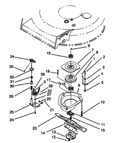 Blade Brake Clutch Assembly Diagram and Parts List for 20438WF 39000001 - 39999999 Toro Lawn Mower