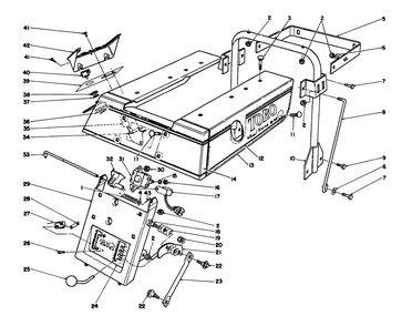 Rear Body Assembly Diagram and Parts List for 56132 2000001 - 2999999 Toro Lawn Tractor
