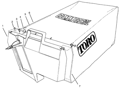 Grass Bag Assembly No. 11-5609 Diagram and Parts List for 22043 4900001 - 4999999 Toro Lawn Mower