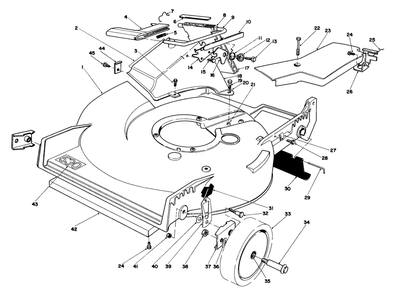 Housing Assembly Diagram and Parts List for 20715 3000001 - 3999999 Toro Lawn Mower