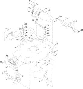 Housing Assembly Diagram and Parts List for 21763 405559501 - 409999999 Toro Lawn Mower