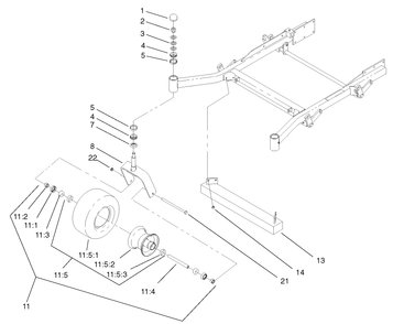 Part Location Diagram of 98-4351 Toro Wheel Asm