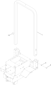 Roll-Over Protection System Assembly Diagram and Parts List for 25403 400000000 - 401399999 Toro Lawn Tractor Accessories