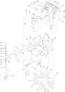 Frame Assembly Diagram and Parts List for 74589 (313001001-313999999)(2013) Toro Lawn Mower