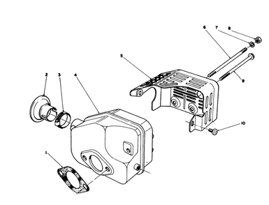 Muffler Assembly (Model No. 47ph-7) Diagram and Parts List for 16212C 8000001 - 8999999 Toro Lawn Mower
