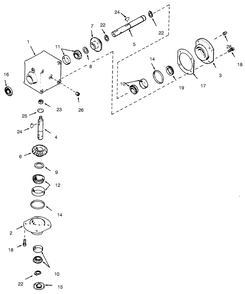 Gearbox Assembly No. 1100-010 Diagram and Parts List for 30753 990001 - 999999 Toro Lawn Mower