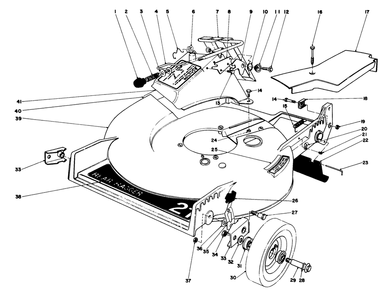 Housing Assembly Diagram and Parts List for 20715 2000001 - 2999999 Toro Lawn Mower