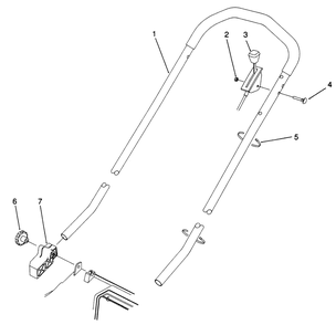 H.P. Handle Assembly (Model No. 20901b Only) Diagram and Parts List for 20906B 1000001 - 1999999 Toro Lawn Mower