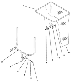 Part Location Diagram of 93-4015 Toro Bagger Bracket