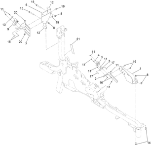 Trimmer Mount Kit Assembly Diagram and Parts List for 137-9769  Toro Lawn Tractor Accessories