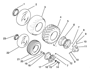 Part Location Diagram of 93-7037 Toro Key-Woodruff