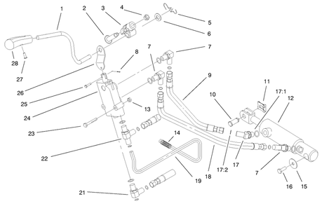 Upper Hydro Lift Assembly Diagram and Parts List for 73580 9900001 - 9999999 Toro Lawn Tractor