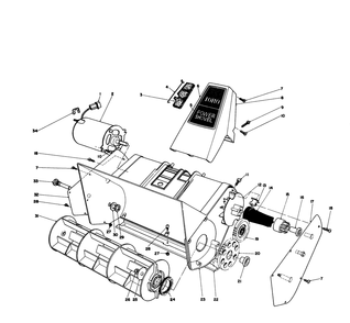 Rotor Housing Assembly Diagram and Parts List for 38305C 7000001 - 7999999 Toro Snow Blower