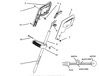 Handle Assembly Diagram and Parts List for 51446 59000001 - 59999999 Toro Trimmer