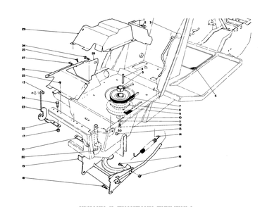 Clutch & Actuator Assembly Diagram and Parts List for 57351 7000001 - 7999999 Toro Lawn Tractor