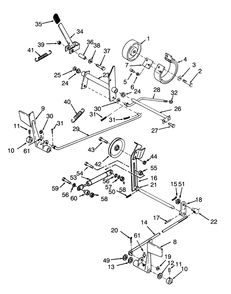 Clutch, Brake And Speed Control Linkage Diagram and Parts List for 73320 3900001 - 3999999 Toro Lawn Tractor
