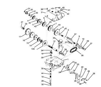 Transmission Peerless Model 700-025 Diagram and Parts List for 70040 59000001 - 59999999 Toro Lawn Tractor