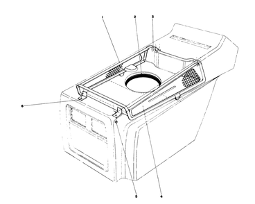 Hood Duct Assembly Diagram and Parts List for 57356 5000001 - 5999999 Toro Lawn Tractor