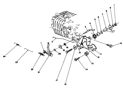 Governor Assembly Diagram and Parts List for 20680 6000001 - 6999999 Toro Lawn Mower