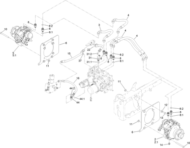Hydraulic Drive Assembly Diagram and Parts List for 74096 403247447-999999999 Toro Lawn Tractor
