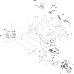 Hydraulic Drive Assembly Diagram and Parts List for 74961 402100000-403319924 Toro Lawn Mower