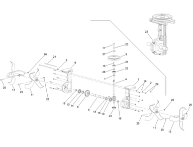 Part Location Diagram of 144-4882 Toro Tine Set Outside Left Ft 25mm