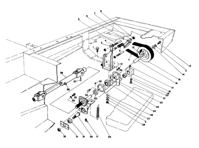 Power Take Off Assembly Diagram and Parts List for 30775 600001 - 699999 Toro Lawn Tractor