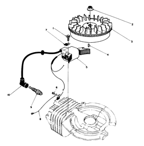 Flywheel & Magneto Assembly (Engine Model No. 47pm1-5) Diagram and Parts List for 38186 2000001 - 2999999 Toro Snow Blower