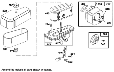 Engine Briggs & Stratton Model 283707-0160-01 Diagram and Parts List for 70141 49000001 - 49999999 Toro Lawn Tractor