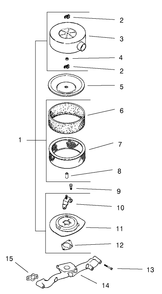 Group 10-Air Intake/Filtration Diagram and Parts List for 22304 900001 - 990001 Toro Lawn Tractor Accessories