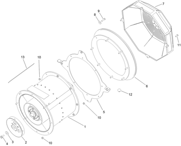 Turbine And Fan Guard Assembly Diagram and Parts List for 78593 400000000-402859999 Toro Lawn Mower