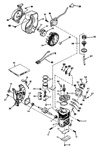 Engine Tecumseh Model No. Ah-600 Type 1623-M Diagram and Parts List for 38116 8000001 - 8999999 Toro Snow Blower