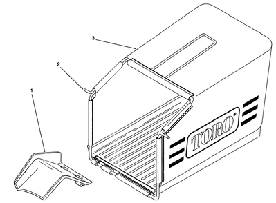 Bag Assembly Diagram and Parts List for 21050BE 6900001 - 6999999 Toro Lawn Mower