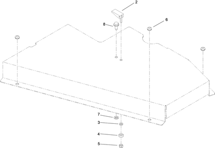 Left Hand Belt Cover Assembly Diagram and Parts List for 74567TE (310000001-310999999)(2010) Toro Lawn Mower
