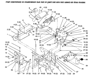 Hoodstand, Console Diagram and Parts List for 73502 6900001 - 6999999 Toro Lawn Tractor