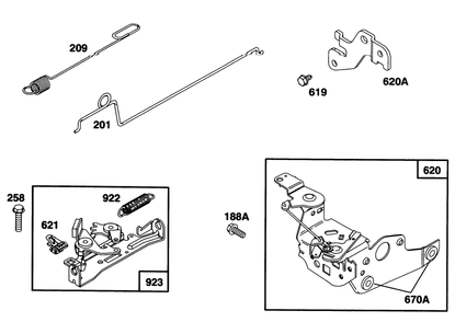 Engine Briggs & Stratton Model 127702-0645-01 Diagram and Parts List for 16401 6900001 - 6999999 Toro Lawn Mower