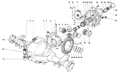 Differential Assembly Diagram and Parts List for 30775 200001 - 299999 Toro Lawn Tractor