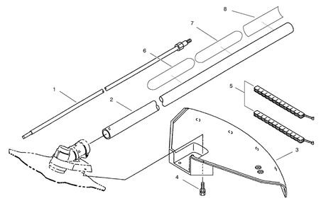 Shaft Assembly Diagram and Parts List for 53021 900001 - 999999 Toro Trimmer
