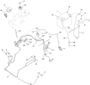 Electrical System Assembly Diagram and Parts List for 75951 400000000-402099999 Toro Lawn Mower